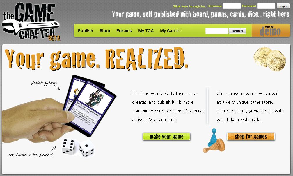 The Game Crafter Web site